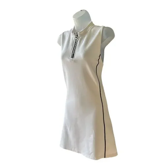 J.Lindeberg White Zane Golf Dress Women's Size Large White Mesh Racerback Sporty - Picture 4 of 13
